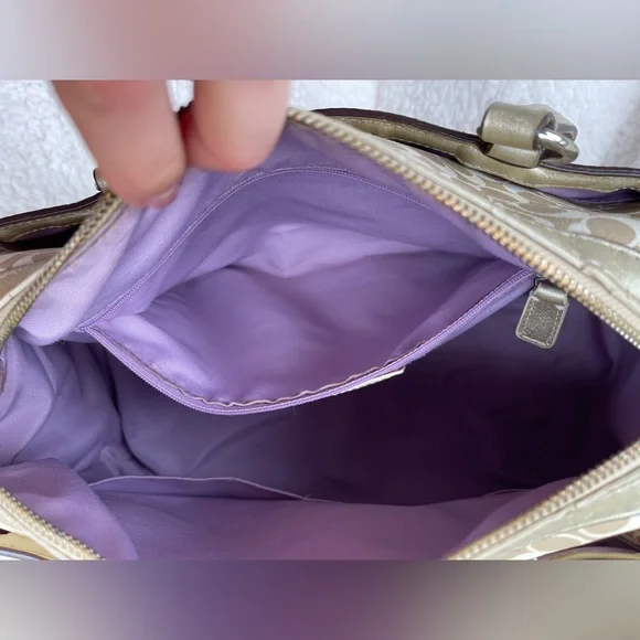 Coach Chelsea Heritage Signature Stripe Satchel Nr. F15132 - Picture 14 of 15